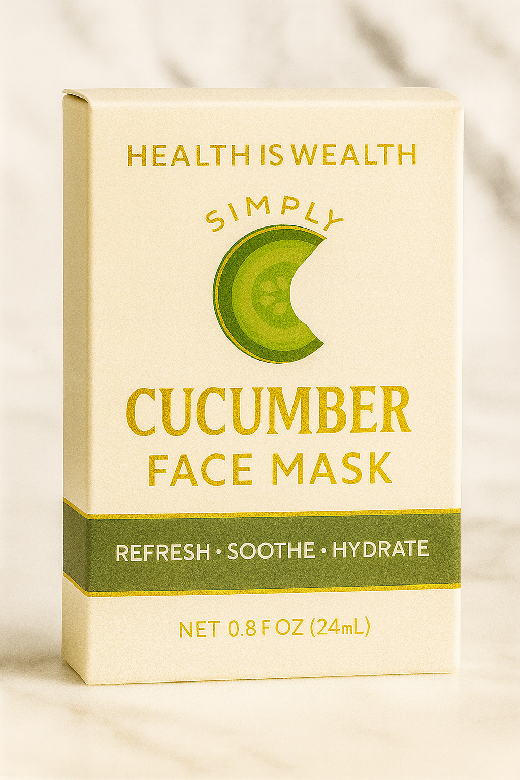 Simply Cucumber Face Mask — Single Use